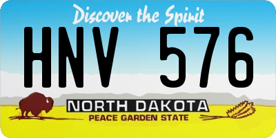 ND license plate HNV576