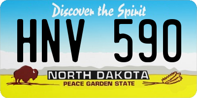 ND license plate HNV590