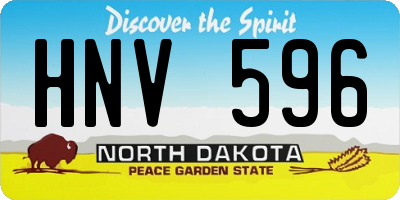 ND license plate HNV596