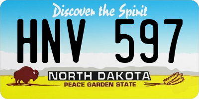ND license plate HNV597