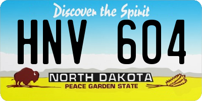ND license plate HNV604