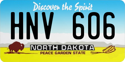 ND license plate HNV606