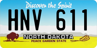 ND license plate HNV611