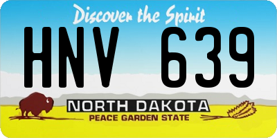 ND license plate HNV639