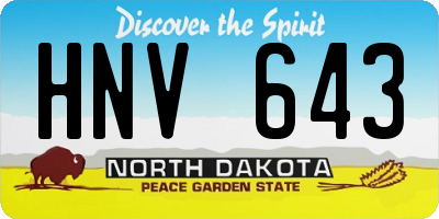 ND license plate HNV643