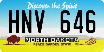 ND license plate HNV646