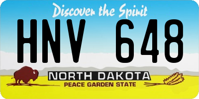 ND license plate HNV648