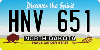 ND license plate HNV651