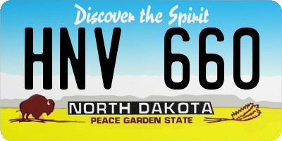 ND license plate HNV660