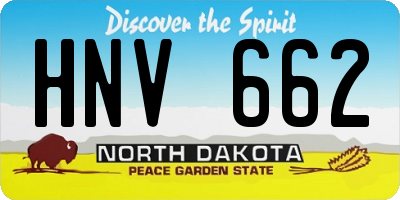 ND license plate HNV662