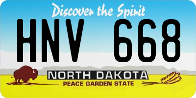 ND license plate HNV668