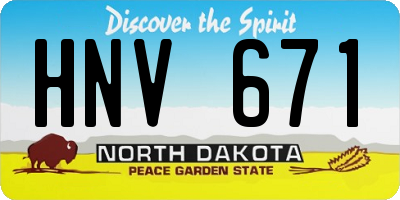 ND license plate HNV671