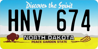 ND license plate HNV674