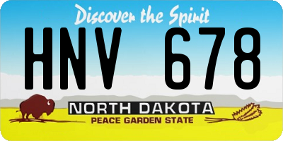 ND license plate HNV678