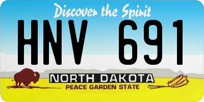 ND license plate HNV691