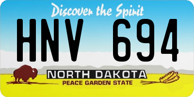 ND license plate HNV694