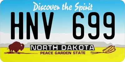ND license plate HNV699