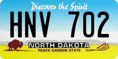 ND license plate HNV702