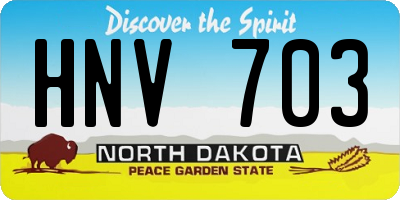 ND license plate HNV703
