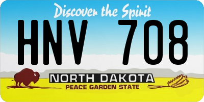 ND license plate HNV708