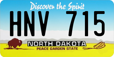 ND license plate HNV715
