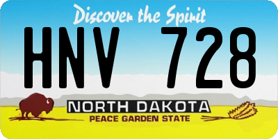 ND license plate HNV728