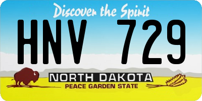 ND license plate HNV729