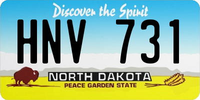 ND license plate HNV731