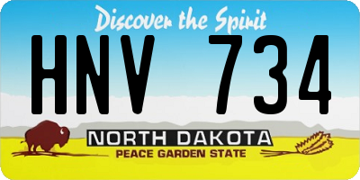 ND license plate HNV734