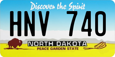 ND license plate HNV740