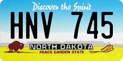ND license plate HNV745