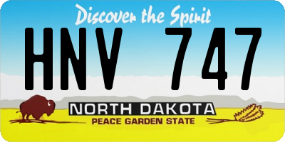 ND license plate HNV747