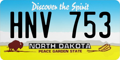 ND license plate HNV753