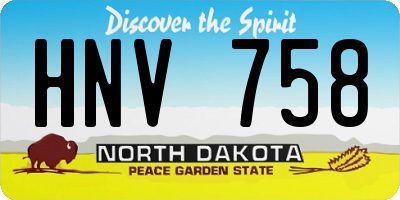 ND license plate HNV758