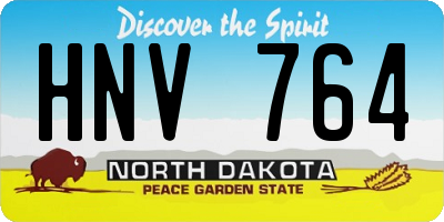ND license plate HNV764