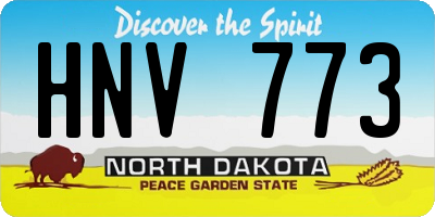 ND license plate HNV773