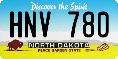ND license plate HNV780