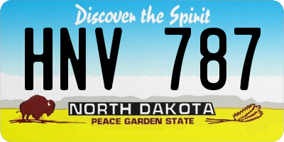 ND license plate HNV787