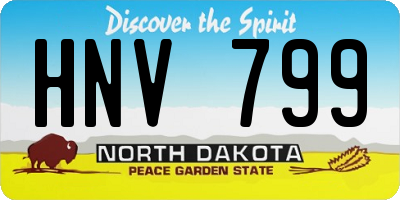 ND license plate HNV799