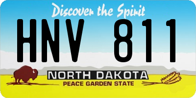 ND license plate HNV811