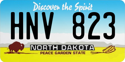 ND license plate HNV823