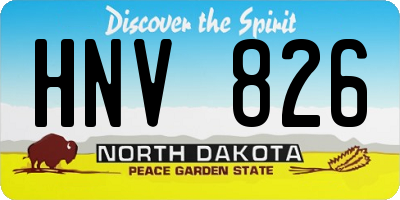 ND license plate HNV826