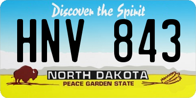 ND license plate HNV843
