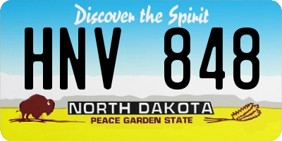 ND license plate HNV848
