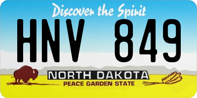 ND license plate HNV849