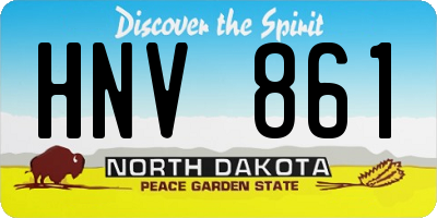 ND license plate HNV861