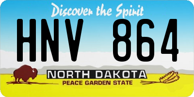 ND license plate HNV864