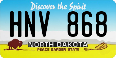 ND license plate HNV868