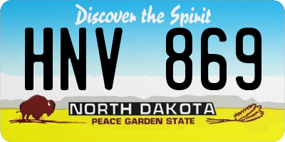 ND license plate HNV869