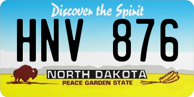 ND license plate HNV876